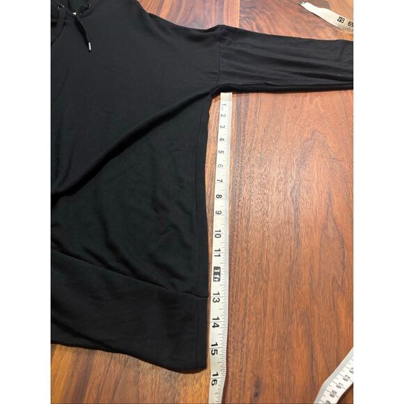 Threads 4 Thought Women's Black Twist Front Pullover Hoodie Medium - Picture 3 of 7